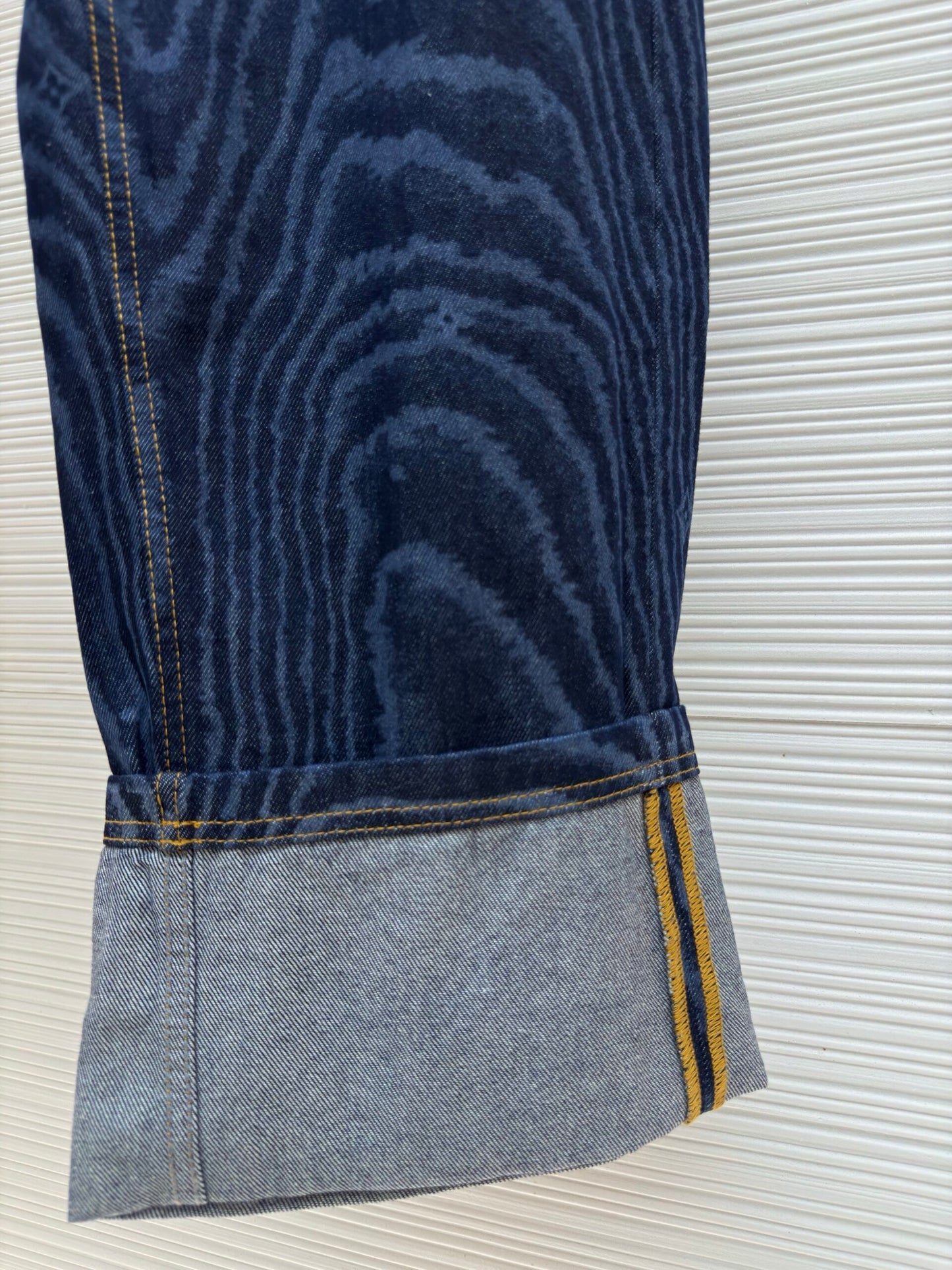 LV Cuffed Denim Skate Pants
