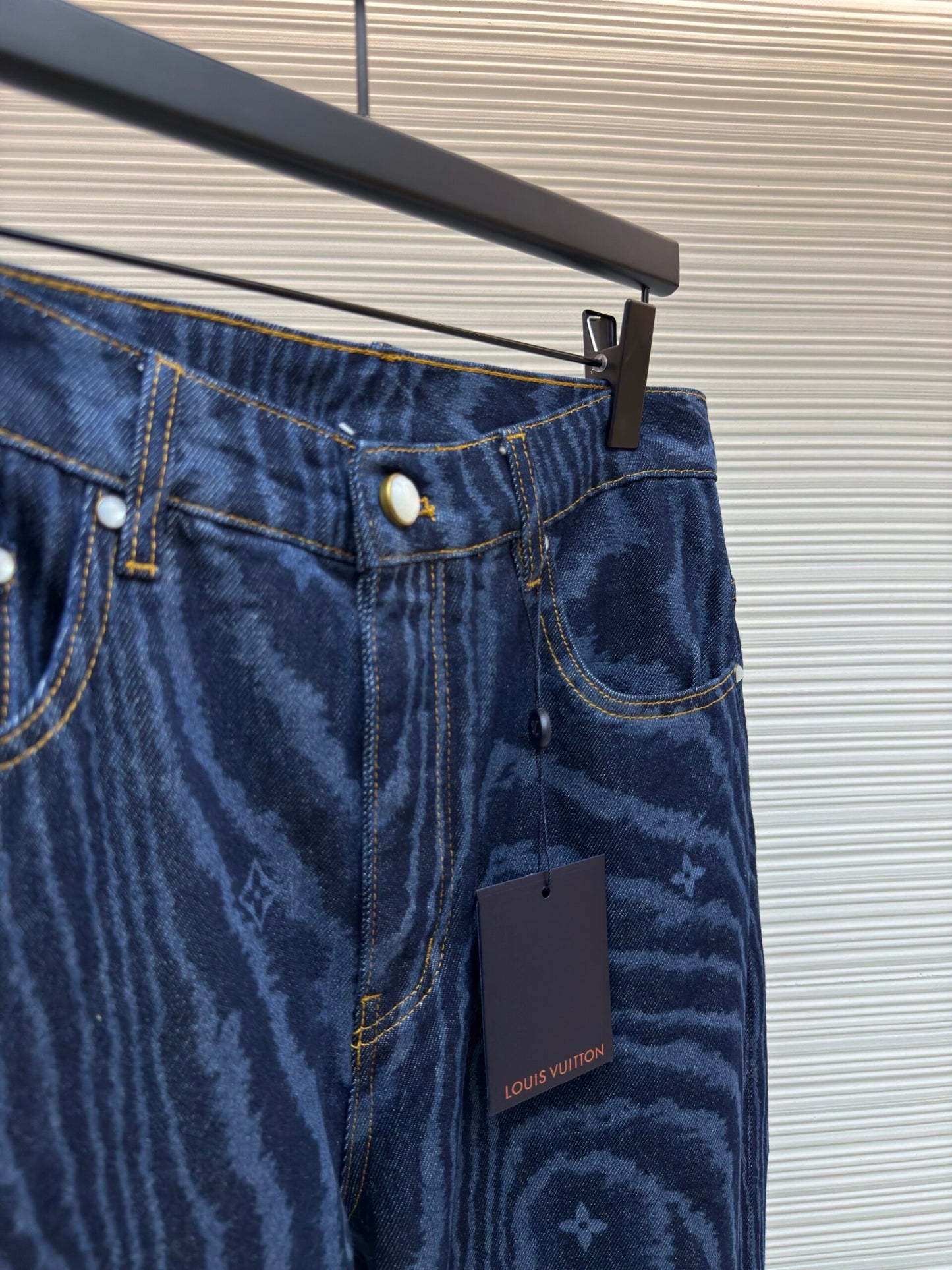 LV Cuffed Denim Skate Pants