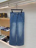 LV Monogram Jacquard Denim Skate Pants