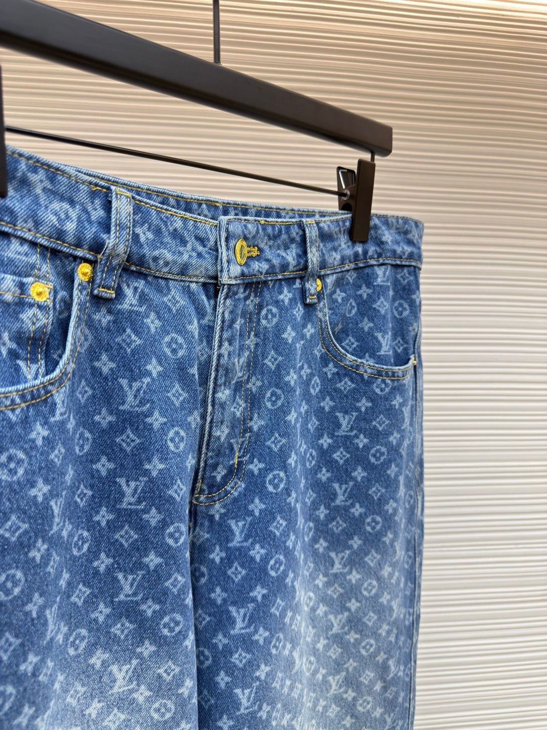 LV Monogram Jacquard Denim Skate Pants