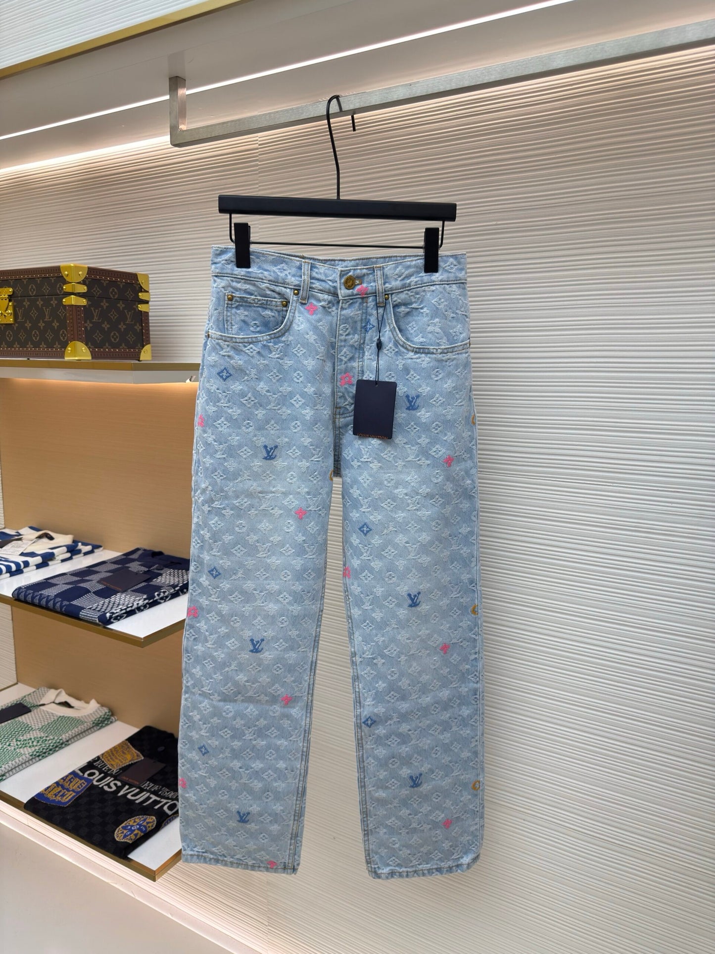 LV Jacquard Denim Pants