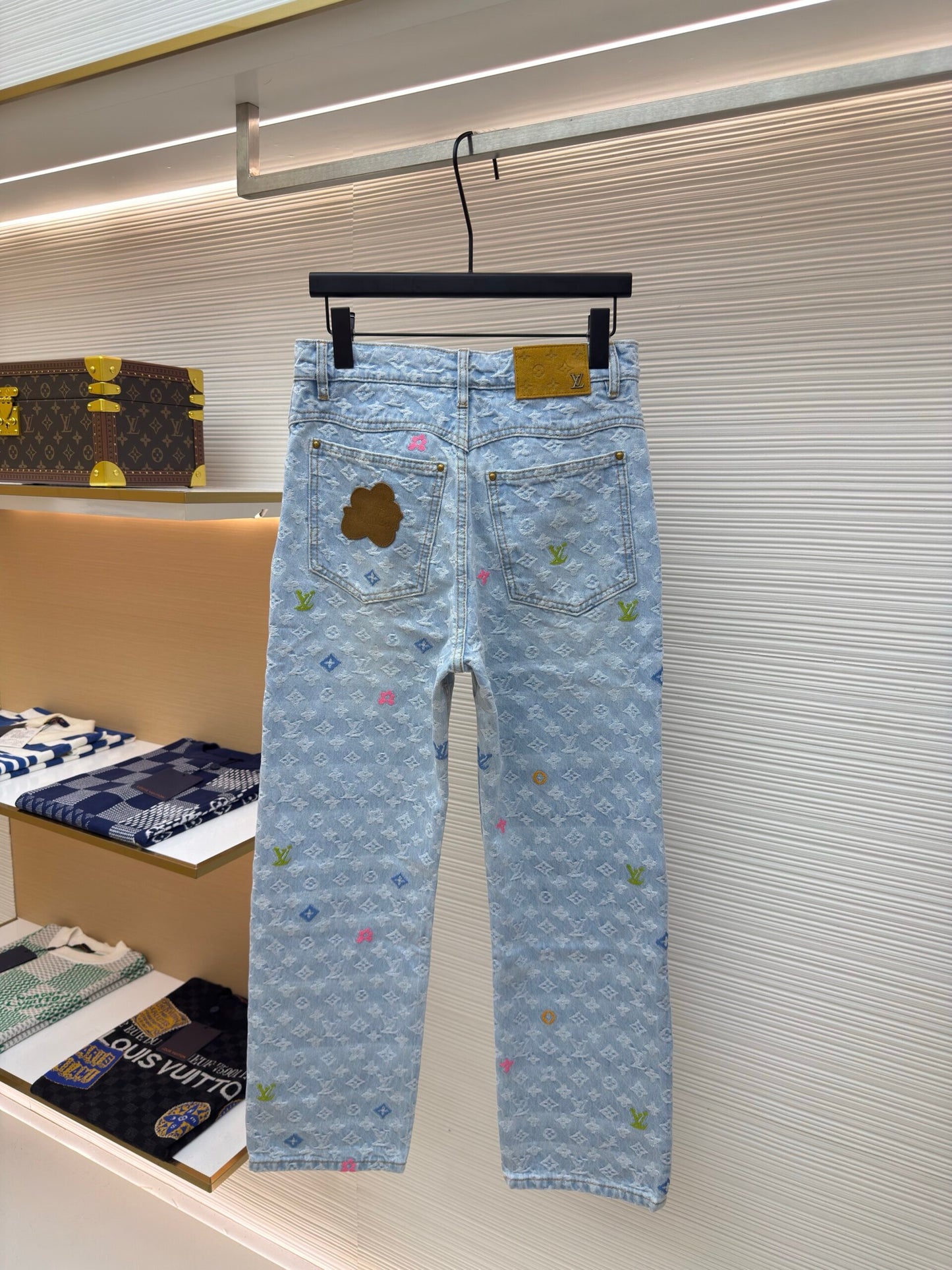 LV Jacquard Denim Pants