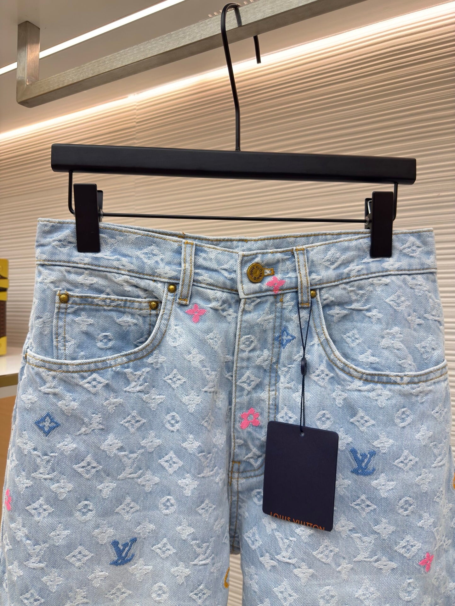 LV Jacquard Denim Pants