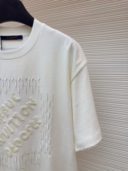 LV Embroidered Signature Cotton T-Shirt