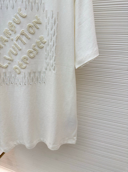LV Embroidered Signature Cotton T-Shirt