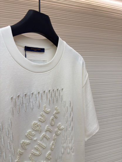 LV Embroidered Signature Cotton T-Shirt