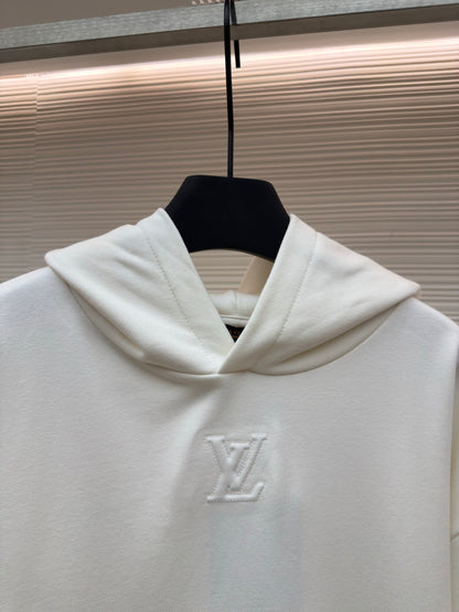 LV Embossed Cotton Hoodie