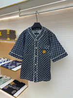 LV Damier Denim Baseball Shirt