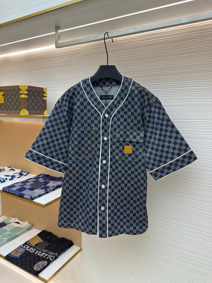LV Damier Denim Baseball Shirt