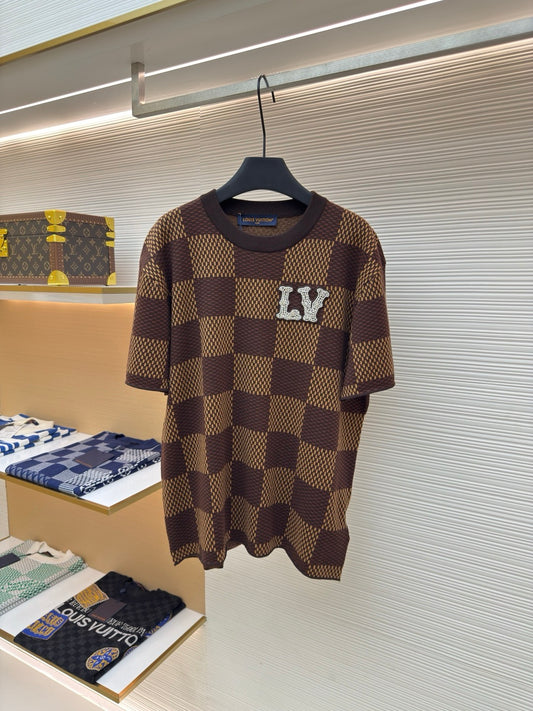 LV Embroidered Cotton T-Shirt