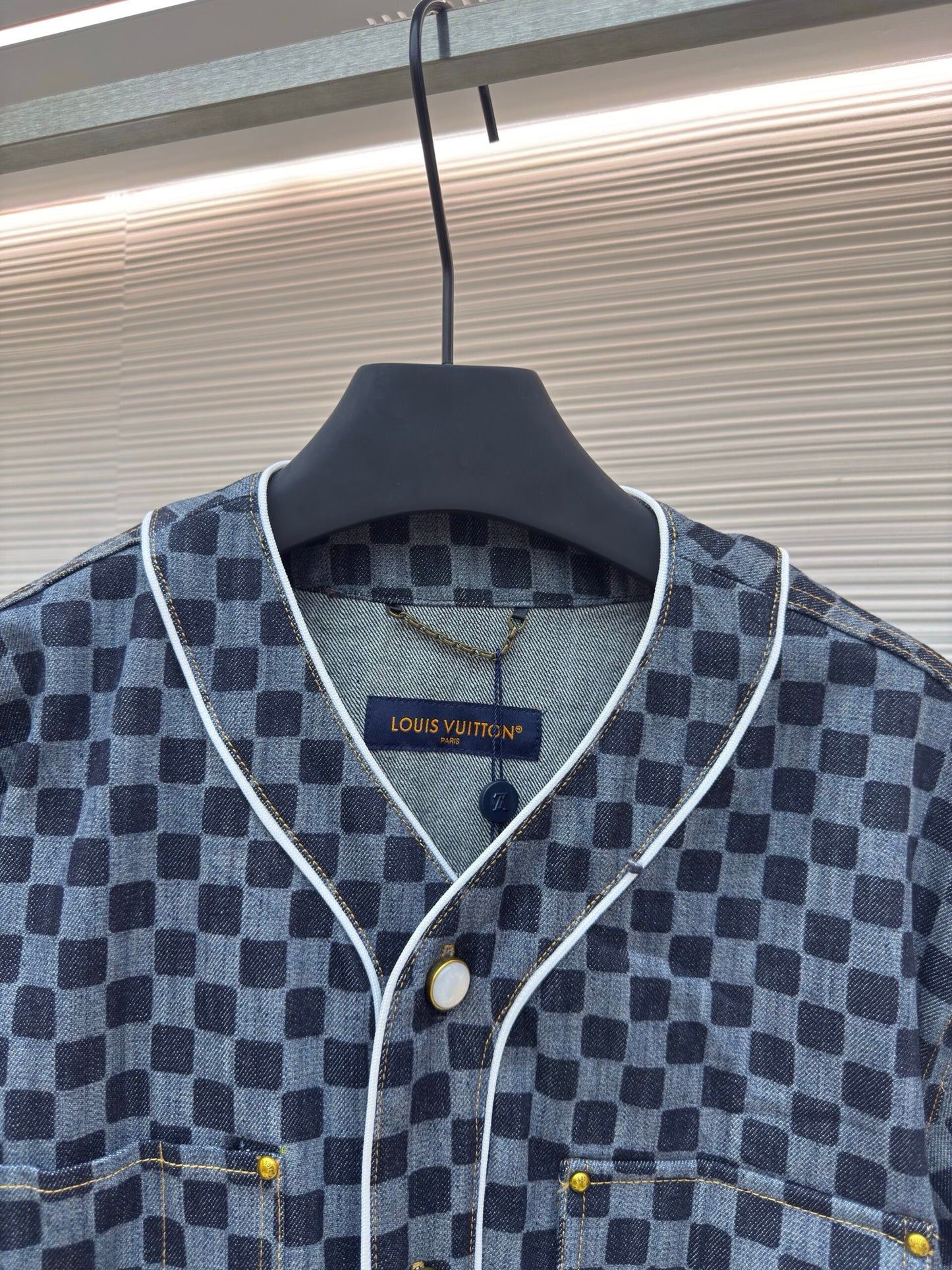 LV Damier Denim Baseball Shirt