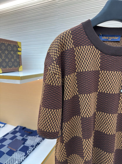 LV Embroidered Cotton T-Shirt