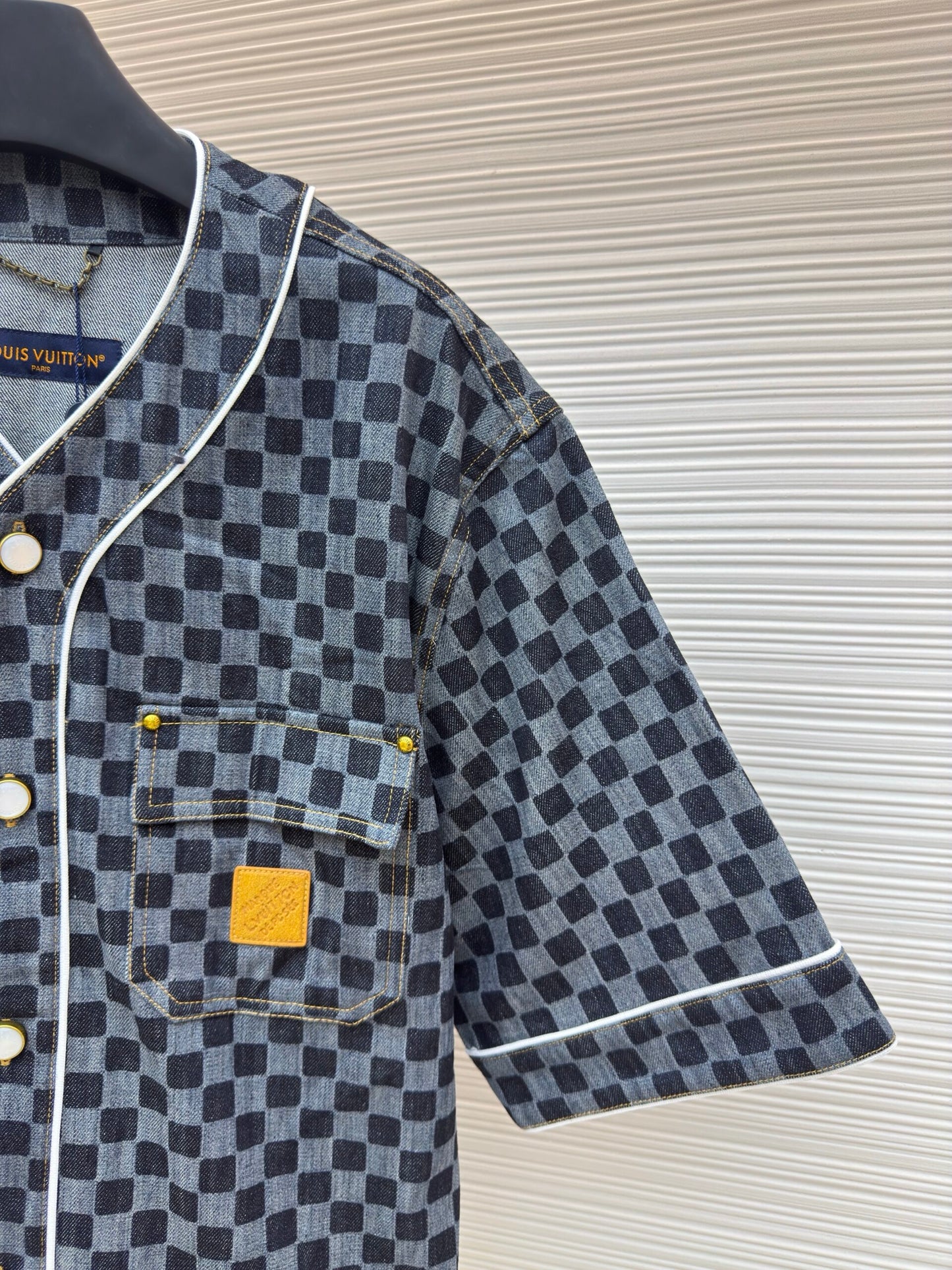 LV Damier Denim Baseball Shirt