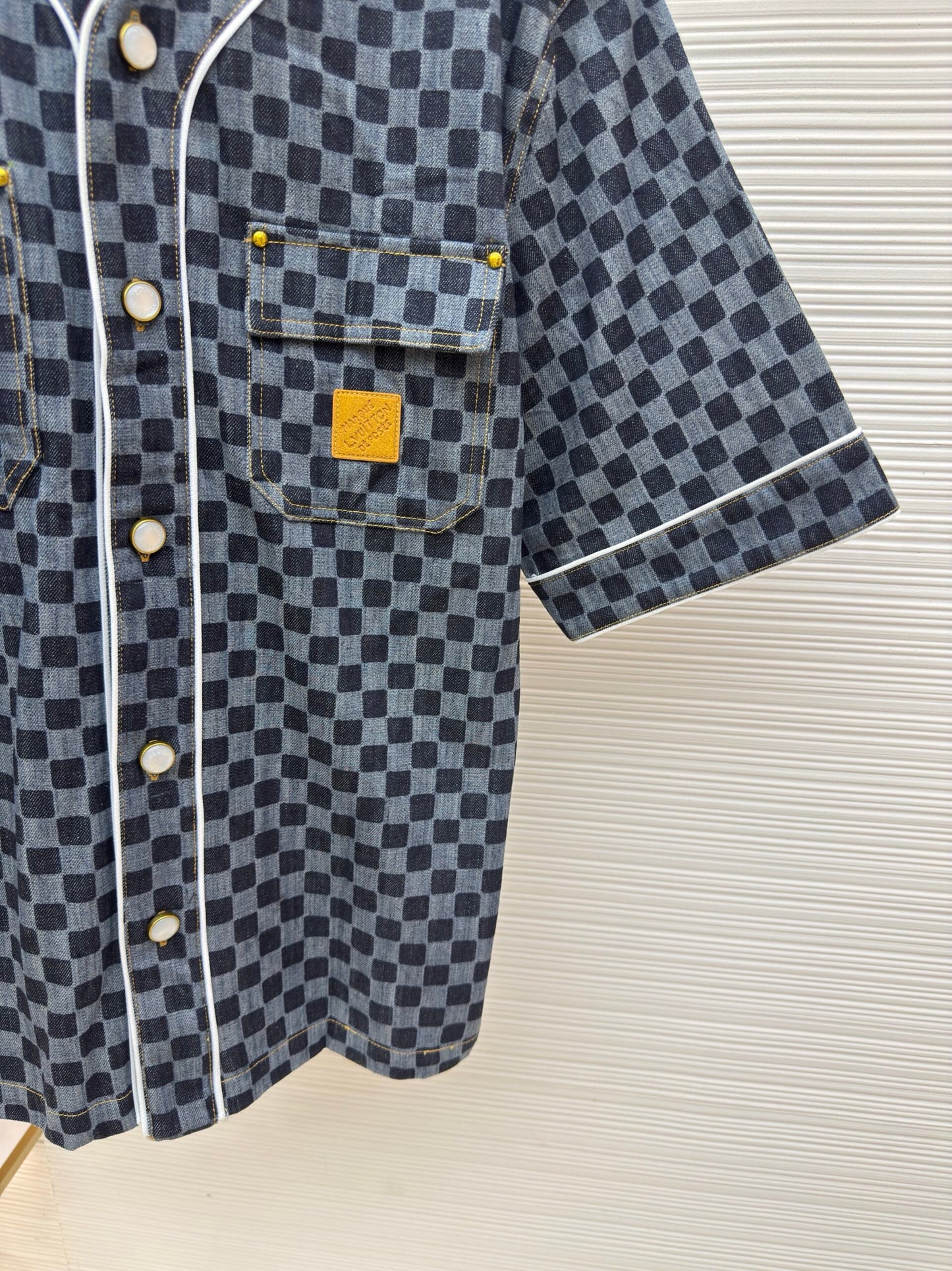 LV Damier Denim Baseball Shirt