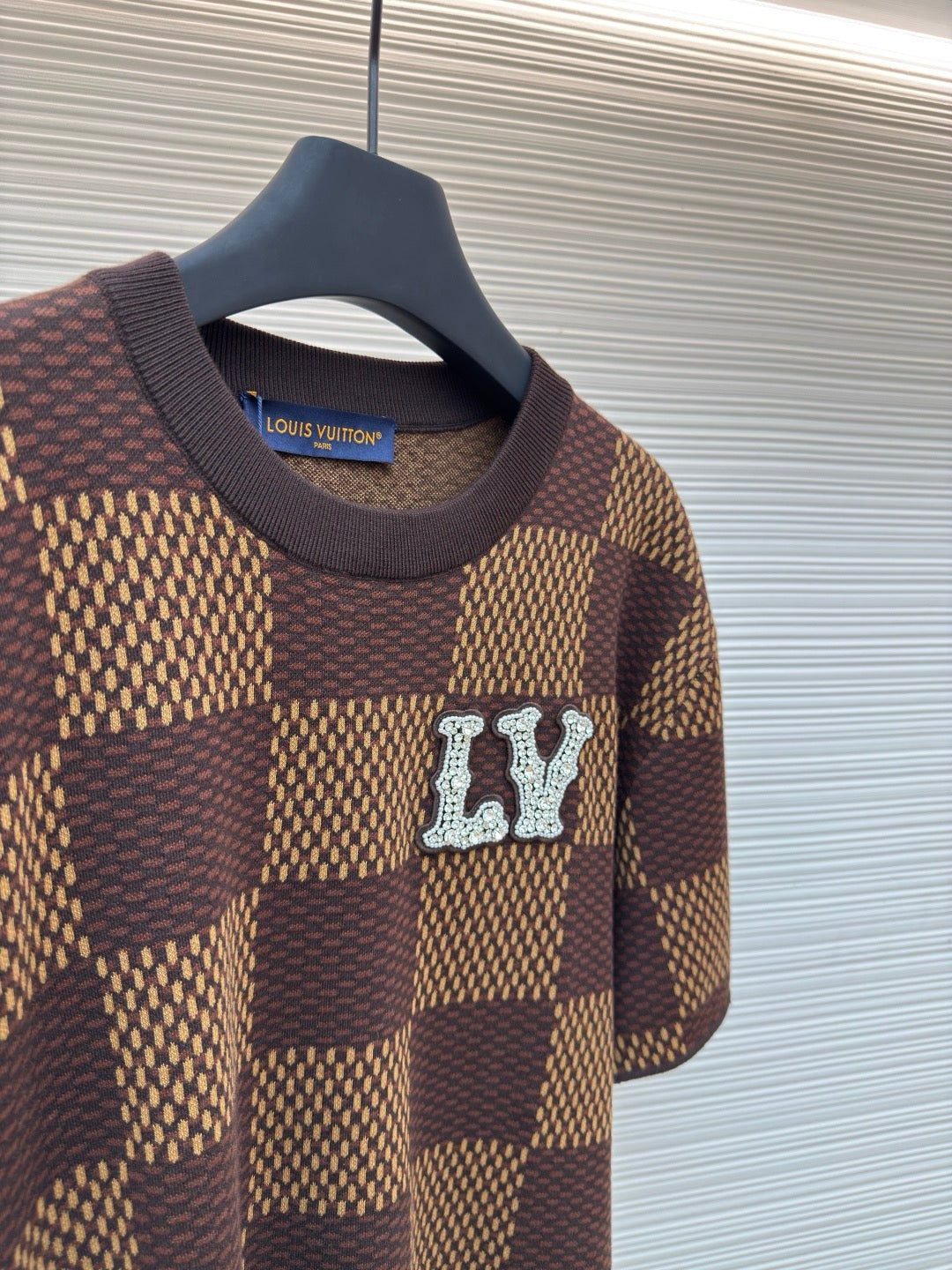 LV Embroidered Cotton T-Shirt