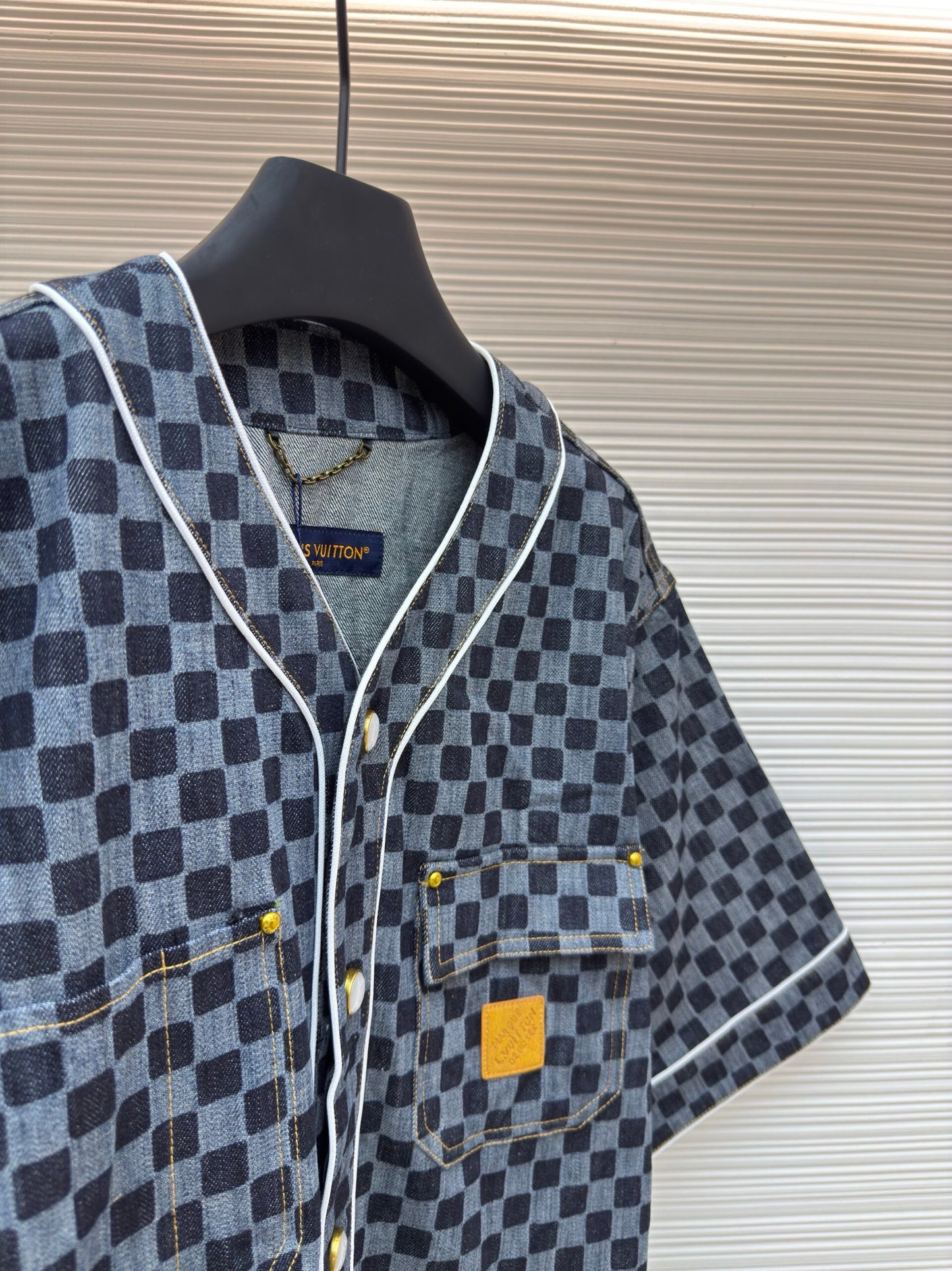 LV Damier Denim Baseball Shirt