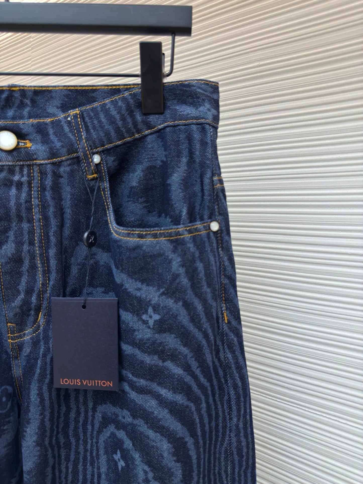 LV Cuffed Denim Skate Pants