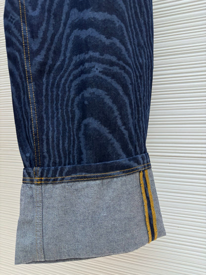 LV Cuffed Denim Skate Pants