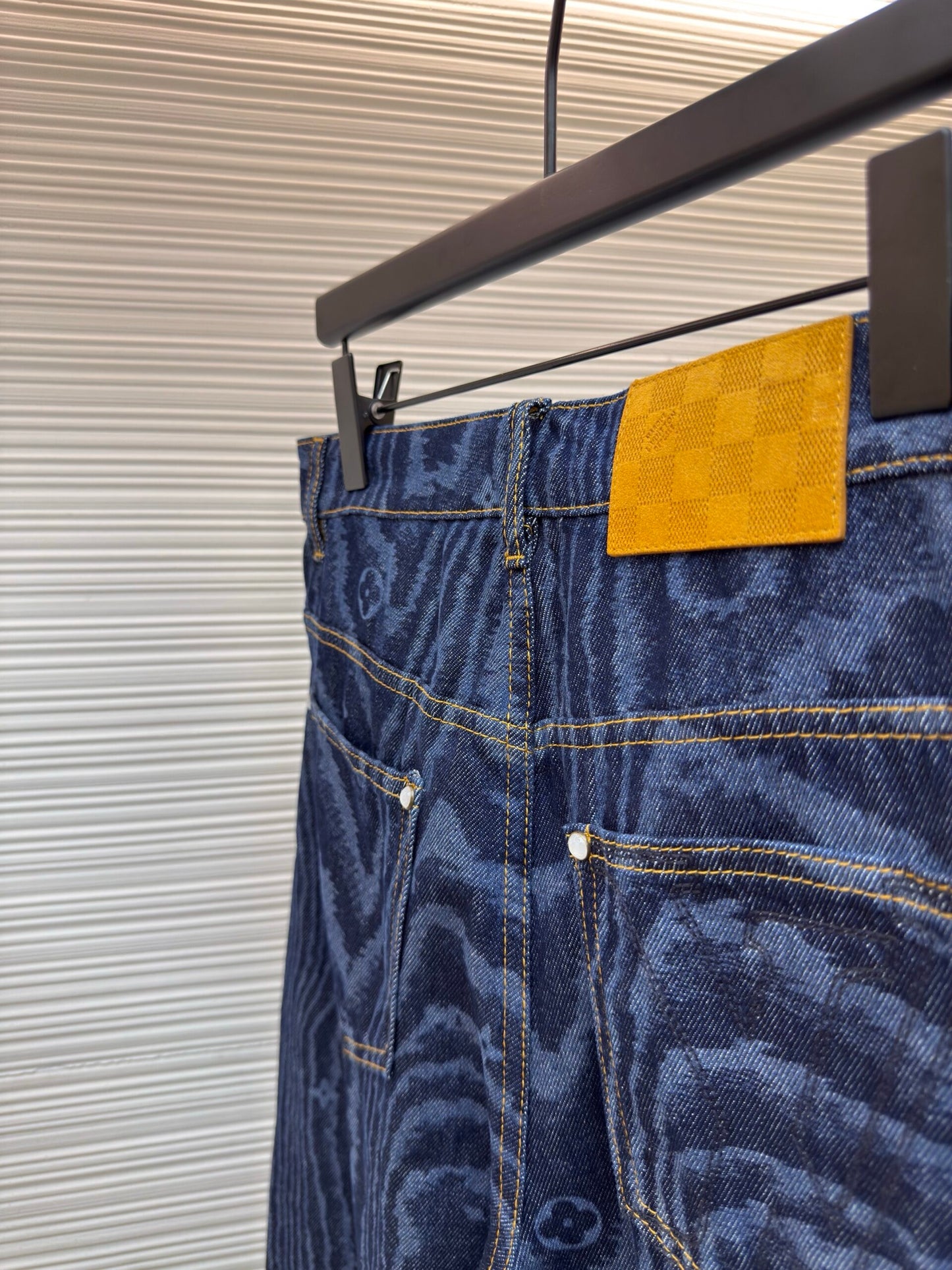 LV Cuffed Denim Skate Pants