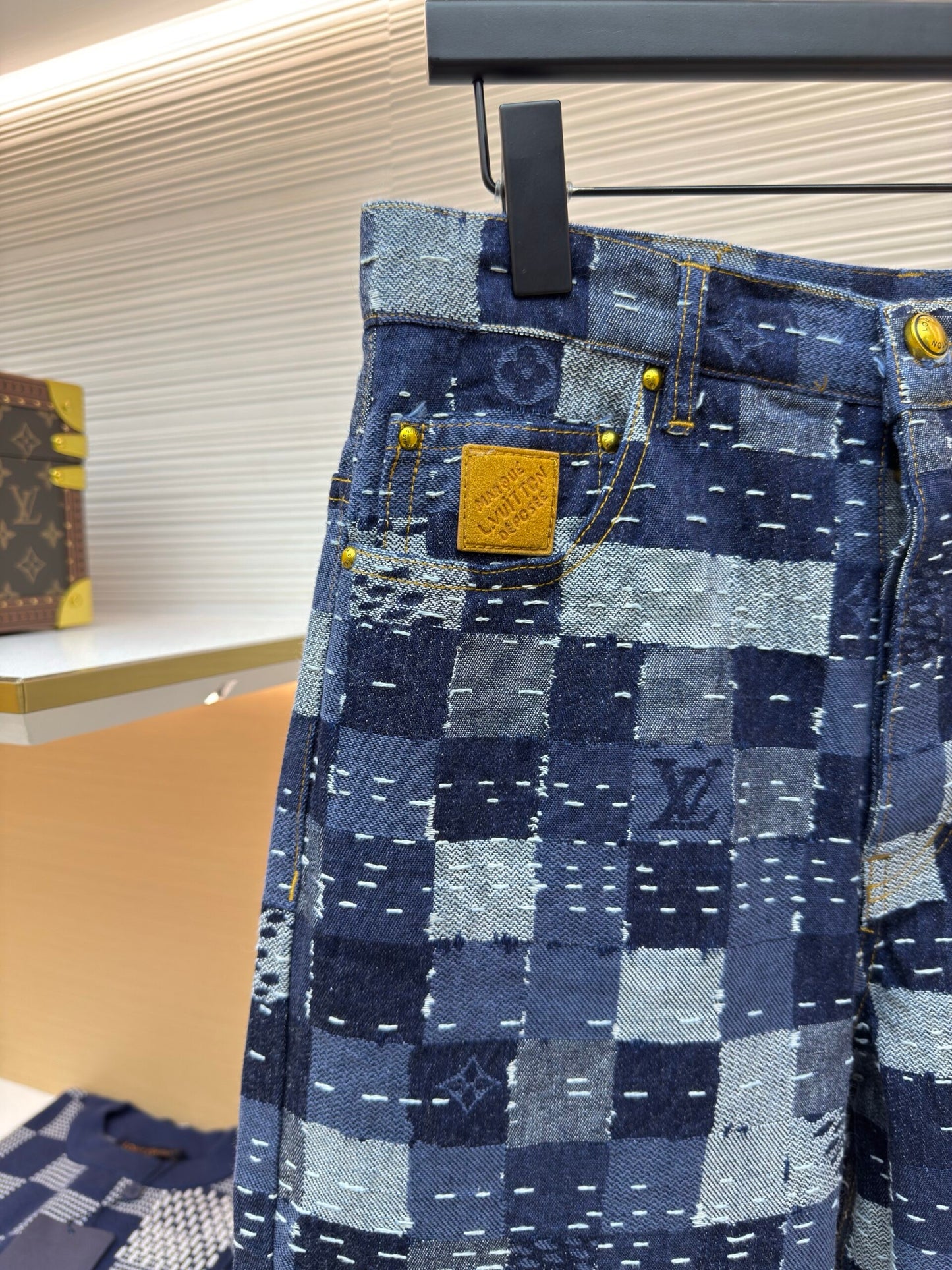 LV Jacquard Denim Pants