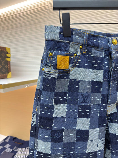 LV Jacquard Denim Pants