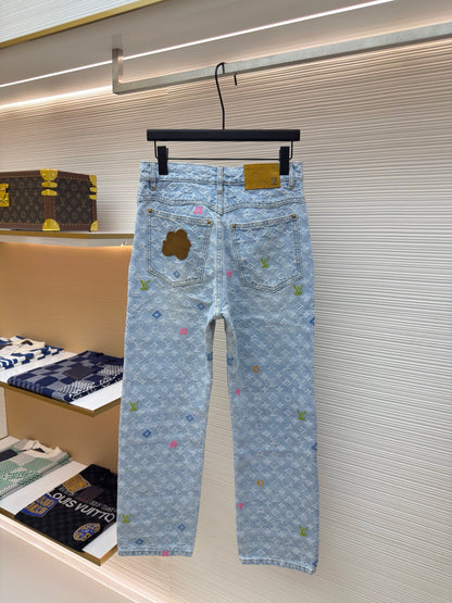 LV Jacquard Denim Pants