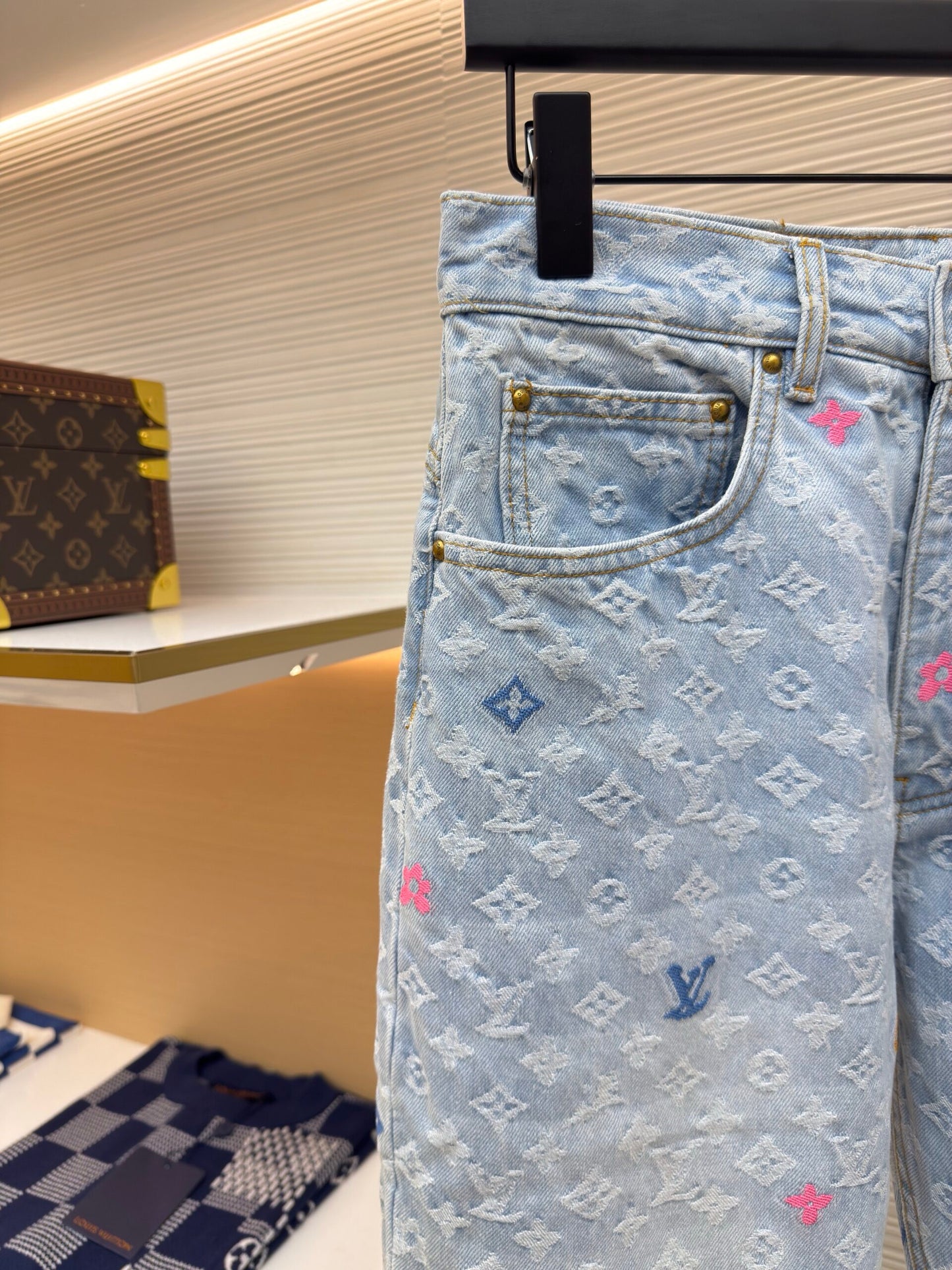 LV Jacquard Denim Pants