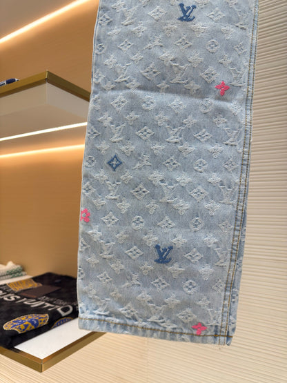 LV Jacquard Denim Pants