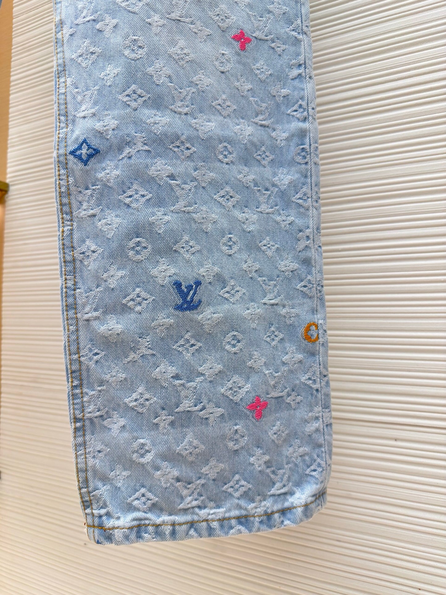 LV Jacquard Denim Pants