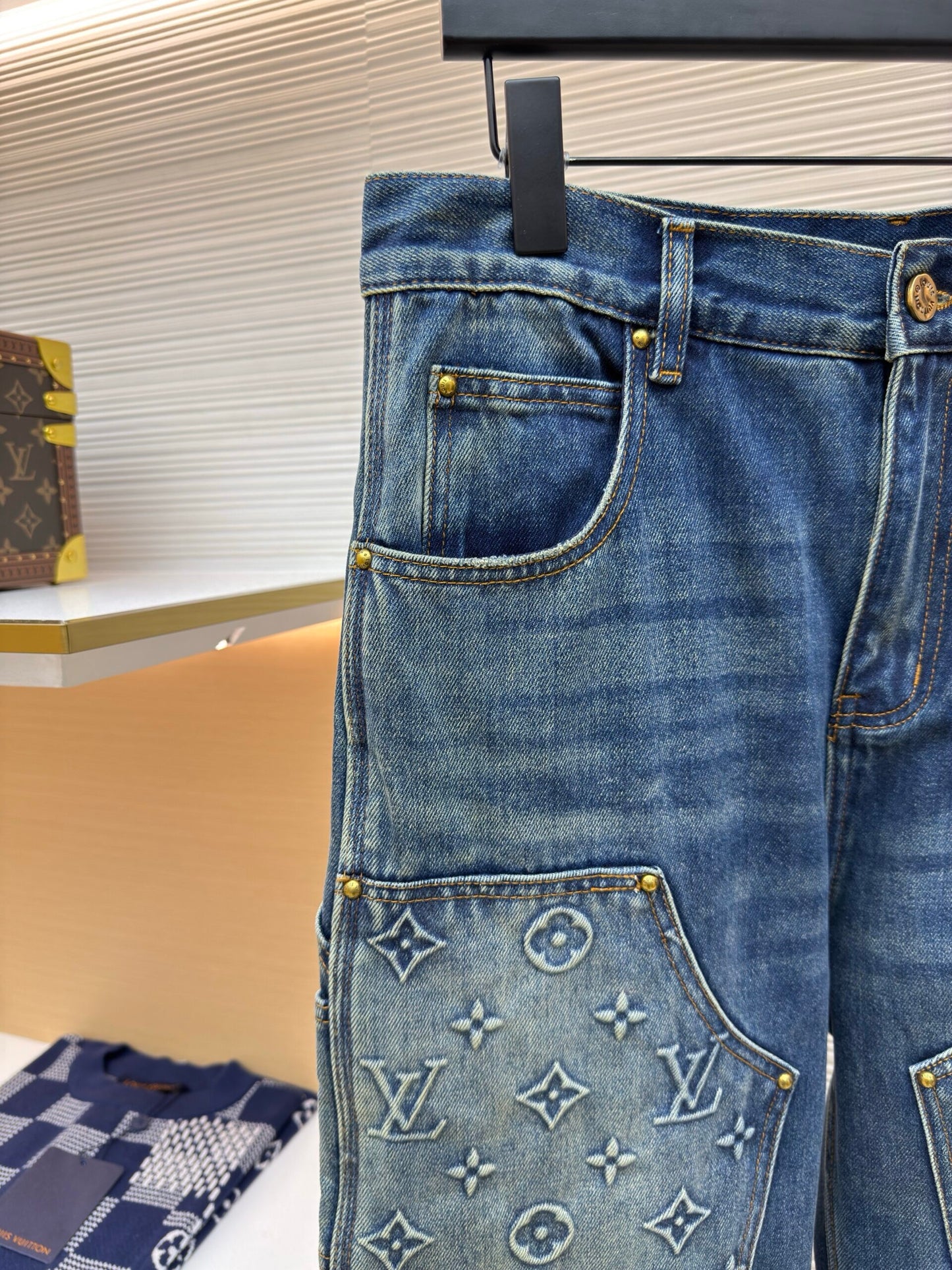 LV Denim Carpenter Pants