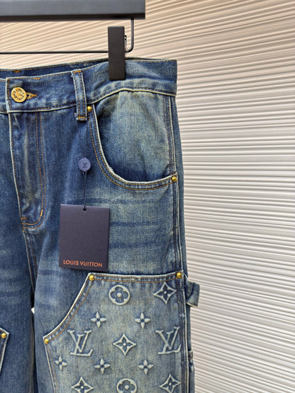 LV Denim Carpenter Pants