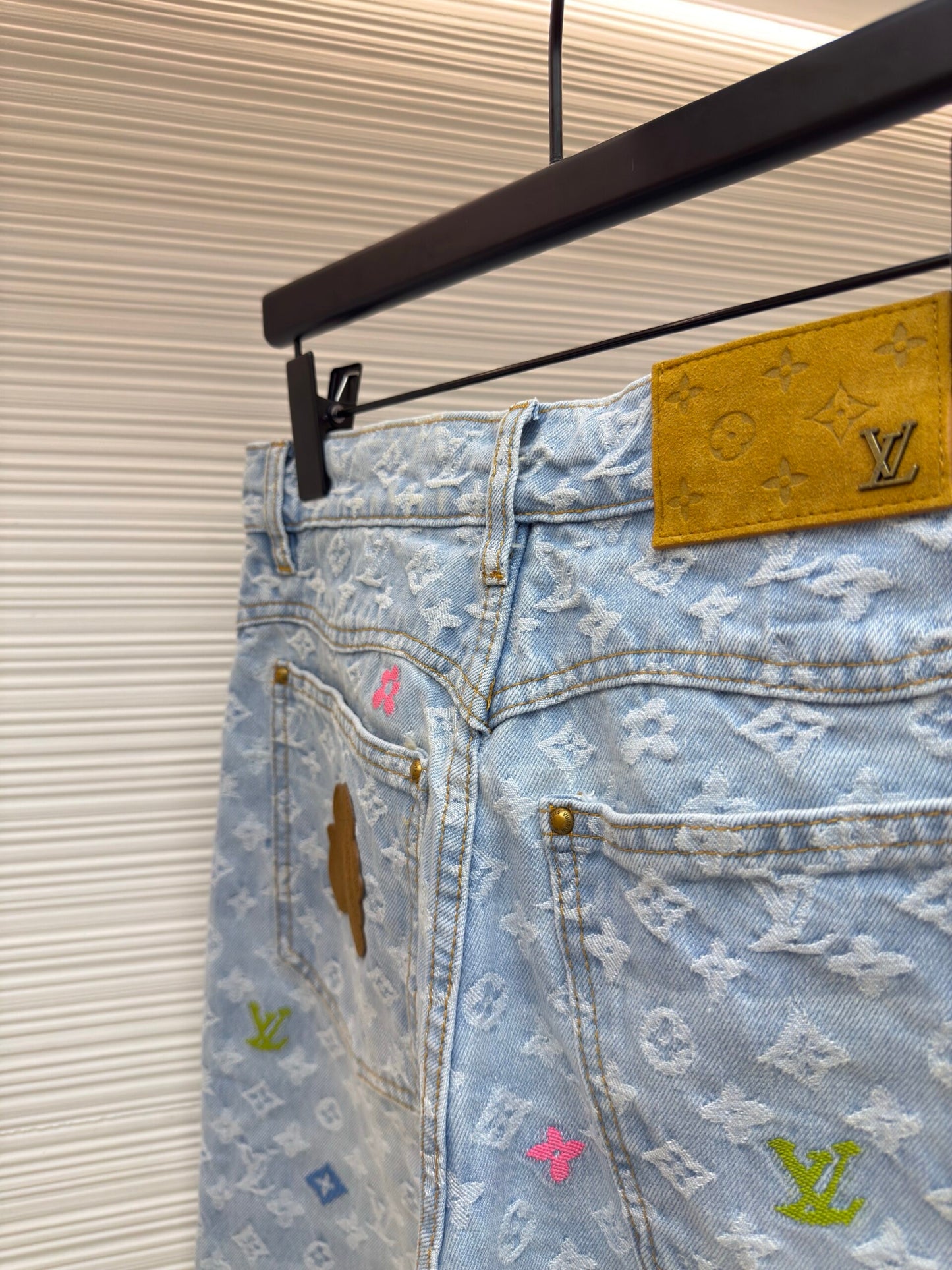LV Jacquard Denim Pants