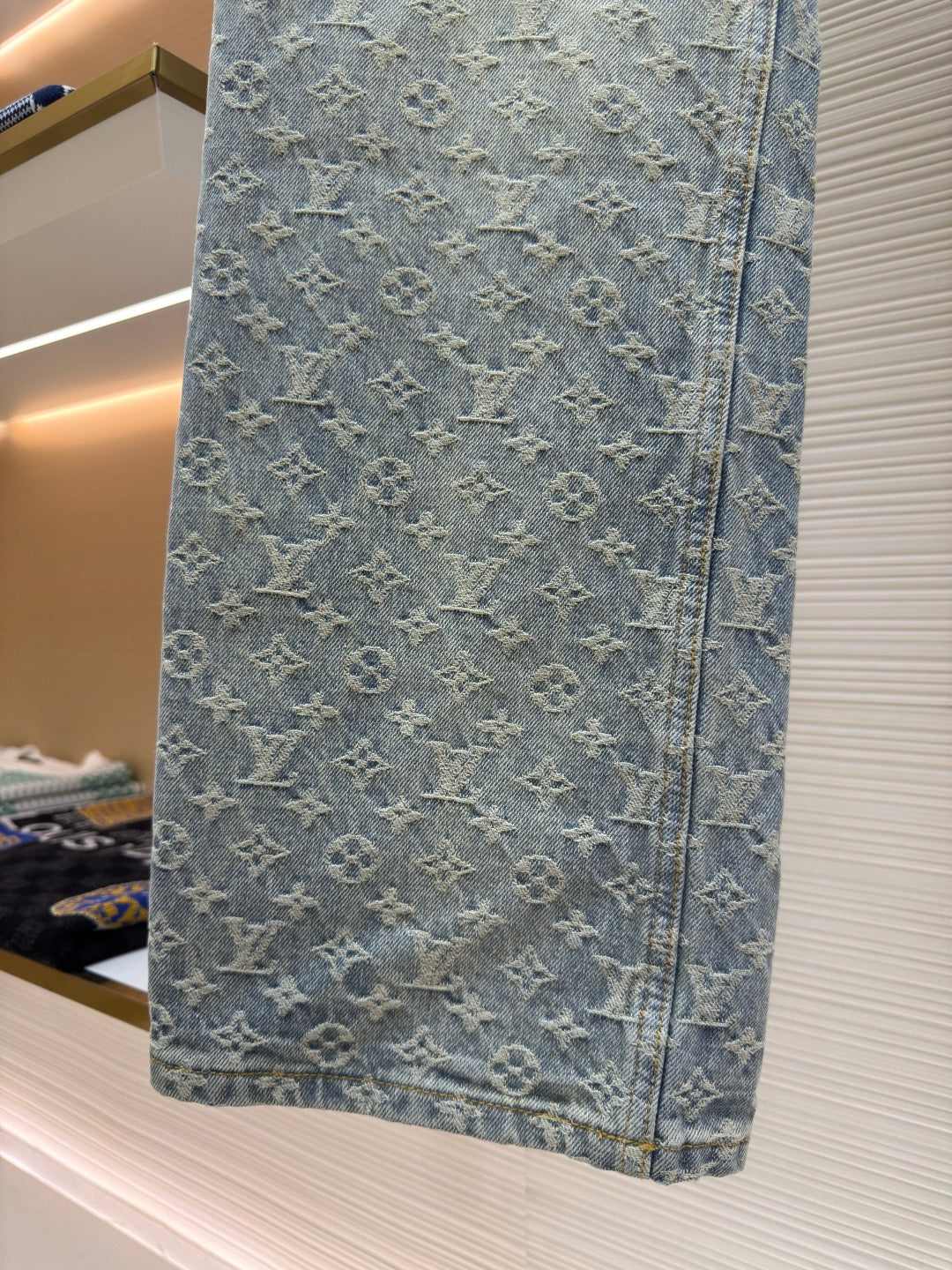 LV Denim Graffiti Pants