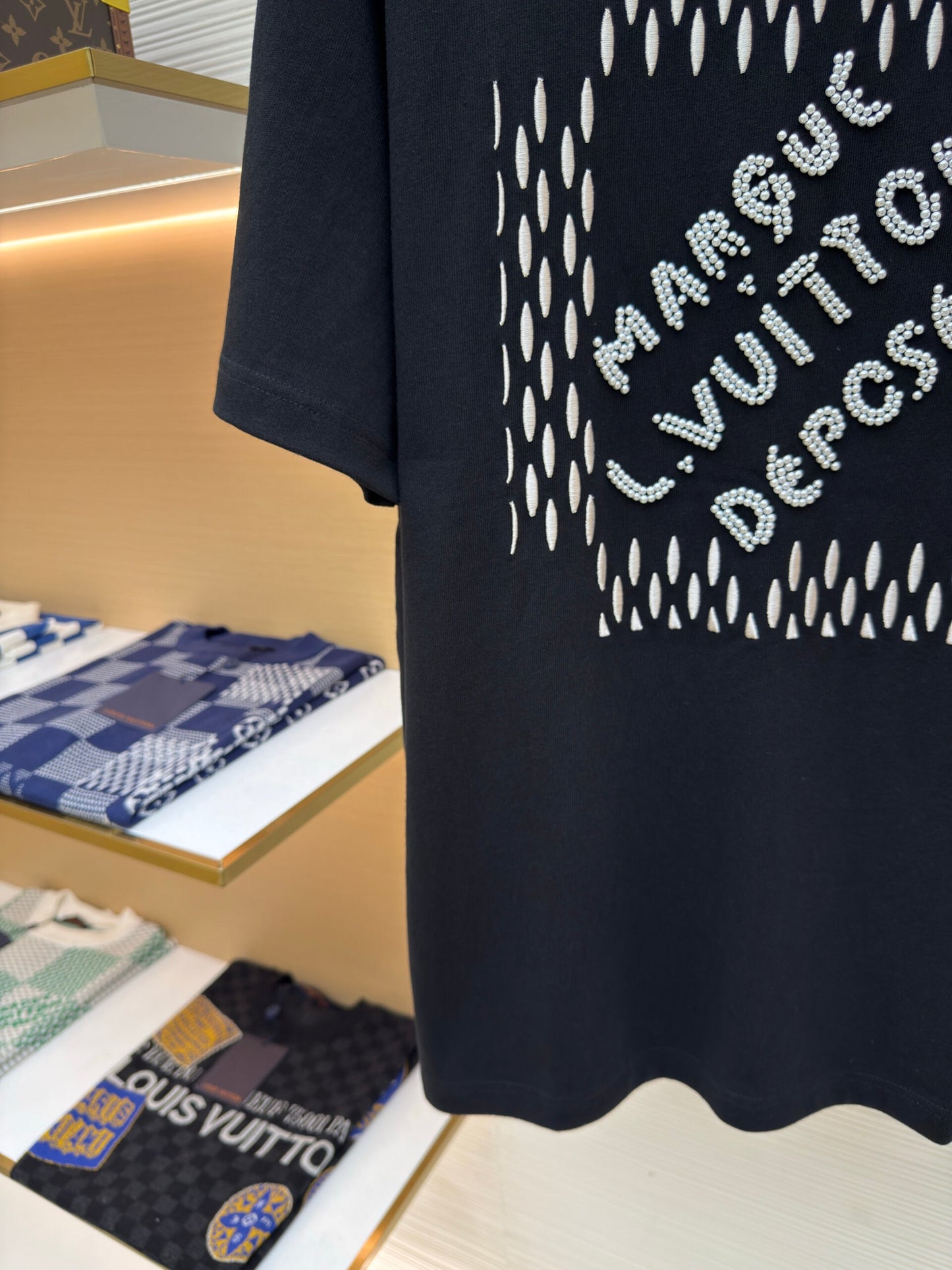 LV Embroidered Signature Cotton T-Shirt