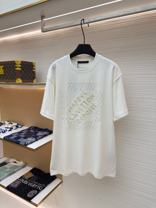 LV Embroidered Signature Cotton T-Shirt